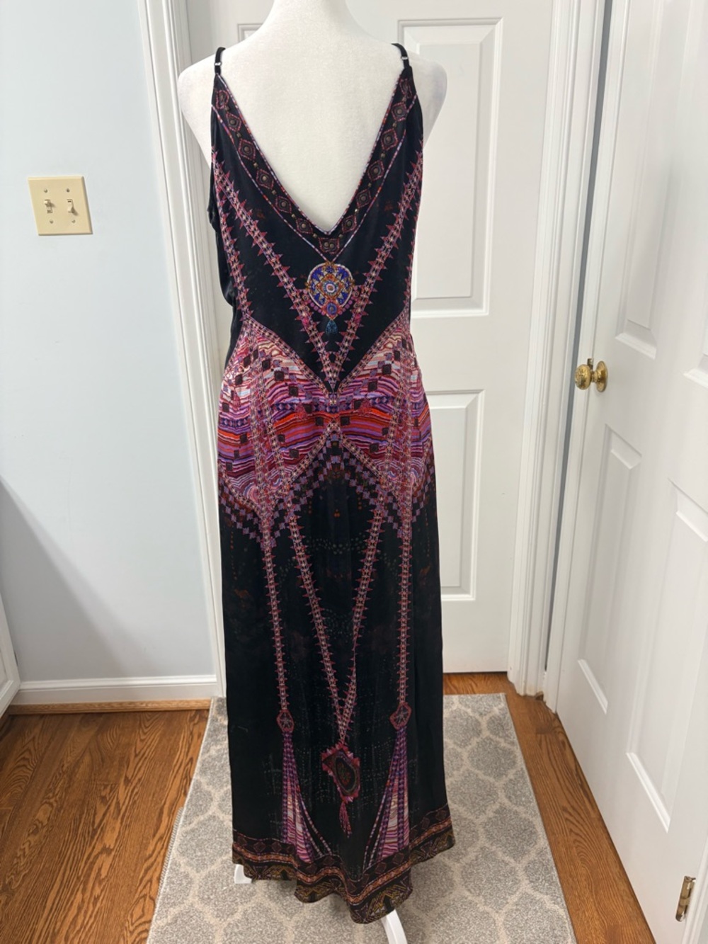 Camilla Silk XL Maxi Long Godet Dress
